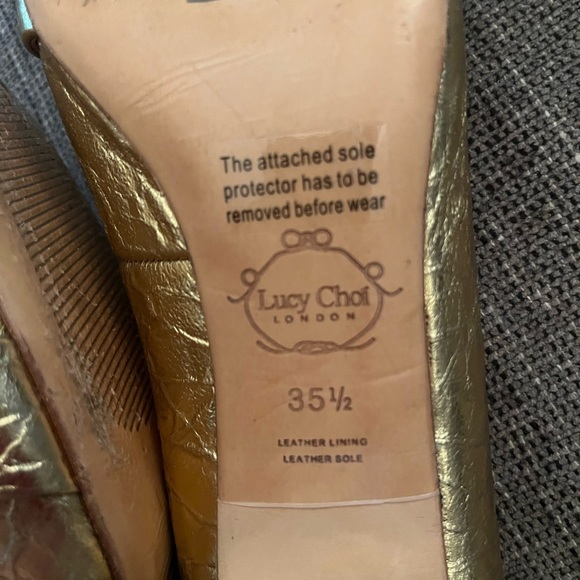 Lucy Choi London dreamy collection golden jeweled block heel - Picture 4 of 11